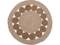 Vloerkleed gevlochten rond Ø80cm - thumbnail