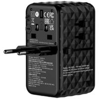 Verbatim UTA-10 GaN III Reislader 140 W 1x USB-A, 3x USB-C USB PD, USB PD 3.1, QC 3.0, QC 4+, PPS, Fast Charge, SuperCharge, Adaptive Fast Charge Zwart, Grijs - thumbnail