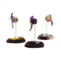 Beeztees Muis op Springveer - Kattenspeelgoed - 14,5x28 cm - thumbnail