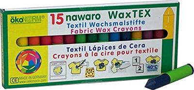ÖkoNORM Wax tex nawaro, textielwaskrijtjes - 15 kleuren