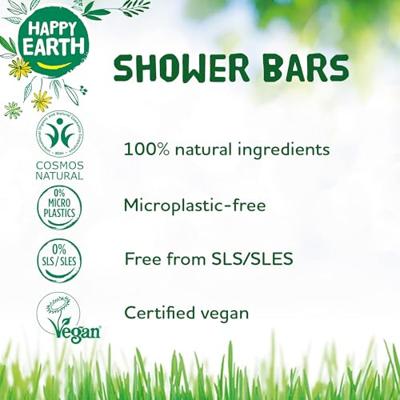 Happy Earth Pure Shower Bar Cedar Lime