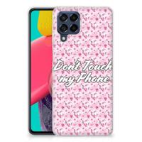Samsung Galaxy M53 Silicone-hoesje Flowers Pink DTMP - thumbnail