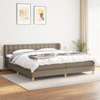 Boxspring met matras stof taupe 160x200 cm - thumbnail