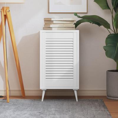 VidaXL Kastdeur met lamellen 61,5x39,4 cm massief grenenhout wit VidaXL Kastdeur met lamellen 61,5x39,4 cm massief grenenhout wit