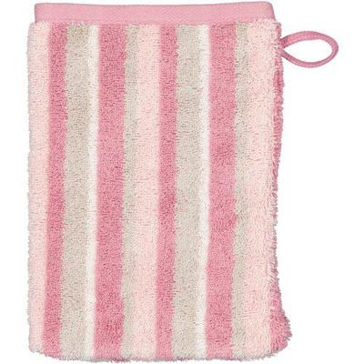 Cawö Cawo Breeze Streifen Washandje 16x22 blush