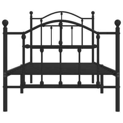 Bedframe met hoofd- en voeteneinde metaal zwart 90x200 cm Bedframe met hoofd- en voeteneinde metaal zwart 90x200 cm
