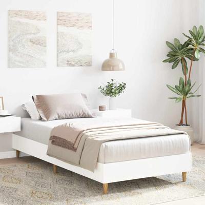 Bedframe zonder matras 90x190 cm spaanplaat wit