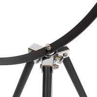 QAZQA Vloerlamp zwart met goud 51 cm verstelbaar tripod - Magnax - thumbnail