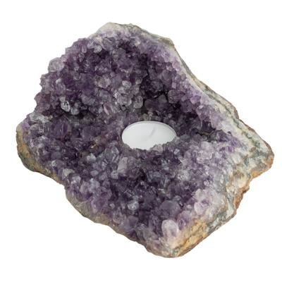 Waxinelichthouder Edelsteen Amethist Cluster (ca. 2200 gram) Waxinelichthouder Edelsteen Amethist Cluster (ca. 2200 gram)