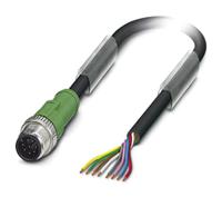 Phoenix Contact 1522516 Sensor/actuator connector, geassembleerd M12 Aantal polen (sensoren): 8 Stekker, recht 5.00 m 1 stuk(s) - thumbnail