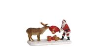 Luville General Reindeer teasing Santa - thumbnail
