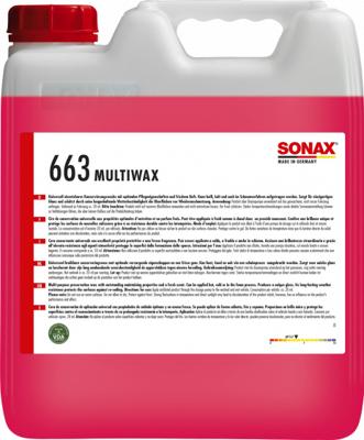 Sonax autowax Multi SX 10 liter geel