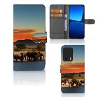 Xiaomi 13 Lite | Telefoonhoesje | Met pasjeshouder | Olifanten - thumbnail