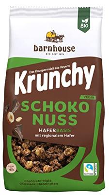 Barnhouse Krunchy choco noten bio 375 Gram Barnhouse Krunchy choco noten bio 375 Gram