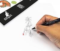 Kangaro K-5551 Tekenblok 210x297mm 200gr 20 Vel, Wit - thumbnail