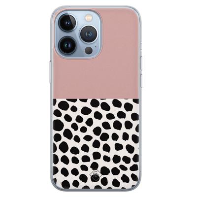 iPhone 13 Pro siliconen hoesje - Pink dots