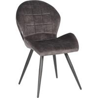 LABEL51 Eetkamerstoel Sil - Antraciet - Velours - thumbnail