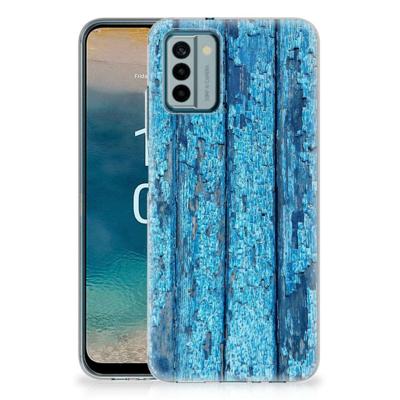 Nokia G22 | Bumper Hoesje | Wood Blue Nokia G22 | Bumper Hoesje | Wood Blue
