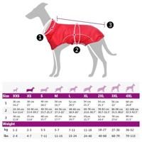 Hondenregenjas met reflecterende strips polyester rood XS - thumbnail