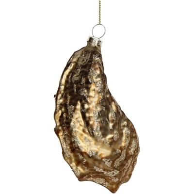 Kersten Ornament Oester glas goud 14cm