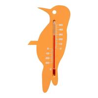 Nature wandthermometer vink oranje - thumbnail