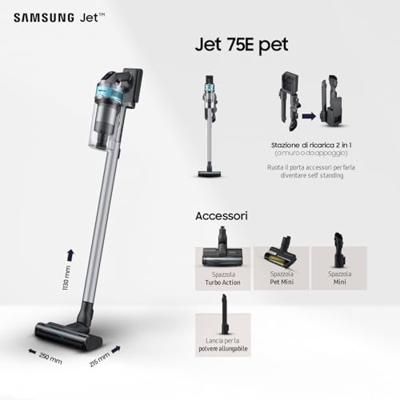 Steelstofzuiger Samsung VS20B75AGR1/WA 550 W