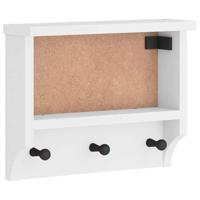 Wandkapstok SANDNES wit 45x12x35 cm massief grenenhout - thumbnail