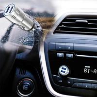 LogiLink Ladegerät USB-oplader 10.5 W 2x USB-A Zilver Auto Met noodhamer-functie - thumbnail