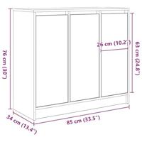 Dressoir 85x34x76 cm spaanplaat Sonoma eikenkleurig - thumbnail