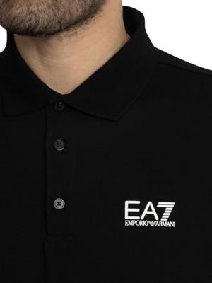 EA7 Emporio Armani 8NPF14 Polo Heren Zwart/Wit - Maat M - Kleur: Zwart | Soccerfanshop