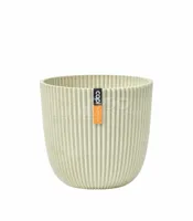 Capi nature groove bol bloempot 13x12 cm zaagsel beige - thumbnail