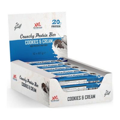 XXL Nutrition - Crunchy Protein Bar Cookies&cream - 12x 60g XXL Nutrition - Crunchy Protein Bar Cookies&cream - 12x 60g