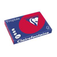 Clairefontaine Trophée Intens, gekleurd papier, A3, 80 g, 500 vel, kersenrood - thumbnail