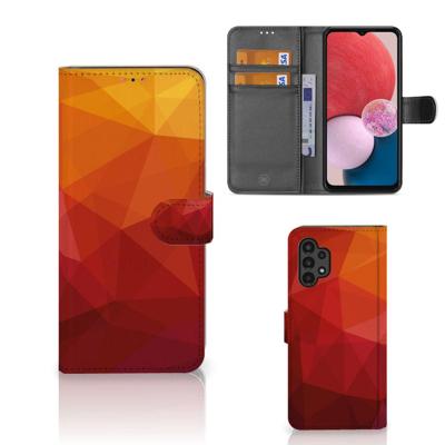 Book Case voor Samsung Galaxy A13 (4G) Polygon Red