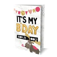 Uitnodigingen B-day, 6st. - thumbnail