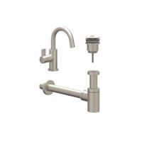 IVY Fonteinset - opbouw - draaibare uitloop - always open plug - Geborsteld nickel PVD 6901443 - thumbnail