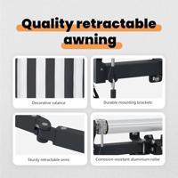 VidaXL Inklapbaar zonnescherm antraciet 350 x 200 cm stof - thumbnail