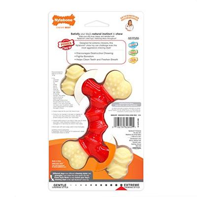 NYLABONE EXTREME CHEW VOOR HARDE BIJTERS BACONSMAAK TOT 16 KG 14X9,5X2 CM - thumbnail