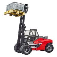Bruder Linde ht160 heftruck met pallet en 3 boxen - thumbnail