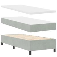 Boxspring bed met matras Lichtgrijs 80 x 200 cm Fluweel - thumbnail