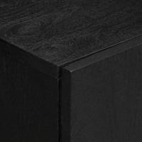 Dressoir 60x33x75 cm bewerkt hout zwart - thumbnail