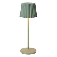 Lucide JUSTINE - Oplaadbare Tafellamp Binnen/Buiten - Accu/Batterij - LED Dimb. - 1x2W 2700K - IP54 - Met draadloos oplaadstation - Groen - thumbnail