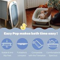 BEABA, Opvouwbaar bad - 920403 - Eazy Pop Camélé'O badkuip - Fluweelgrijs - thumbnail