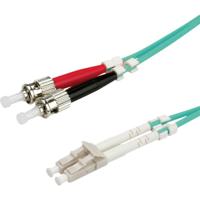 VALUE F.O. kabel 50/125µm OM3, LC/ST, LSOH, turkoois, 3 m - thumbnail