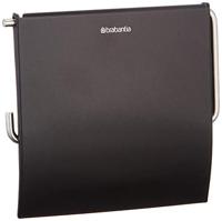 Brabantia Toiletrolhouder met Klep Mat Zwart - thumbnail