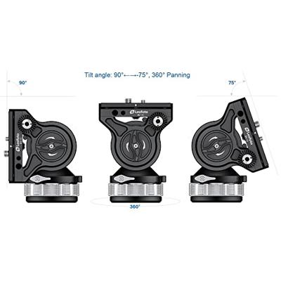 Leofoto - Manba - Carbon Statief Voor Camera's - Draagvermogen van 10kg - Uitschuifbare Voeten - Min. Hoogte van 31 cm tot een Max. Hoogte van 168 cm - LVM-323C + BV-15