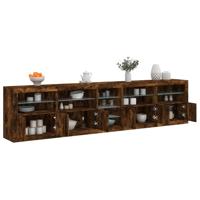 Dressoir met LED-verlichting 283,5x37x67 cm gerookt eikenkleur - thumbnail