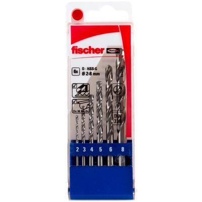 Fischer 536602 HSS-G HSS Metaal-spiraalboorset 6-delig 2 mm, 3 mm, 4 mm, 5 mm, 6 mm, 7 mm, 8 mm DIN 338 1 set(s) Fischer 536602 HSS-G HSS Metaal-spiraalboorset 6-delig 2 mm, 3 mm, 4 mm, 5 mm, 6 mm, 7 mm, 8 mm DIN 338 1 set(s)
