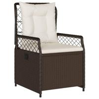 Tuinstoelen 2 st verstelbaar poly rattan bruin - thumbnail