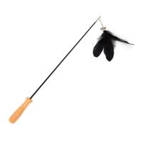 Nobleza Kattenhengel - Uitschuifbaar - Zwarte veren - thumbnail